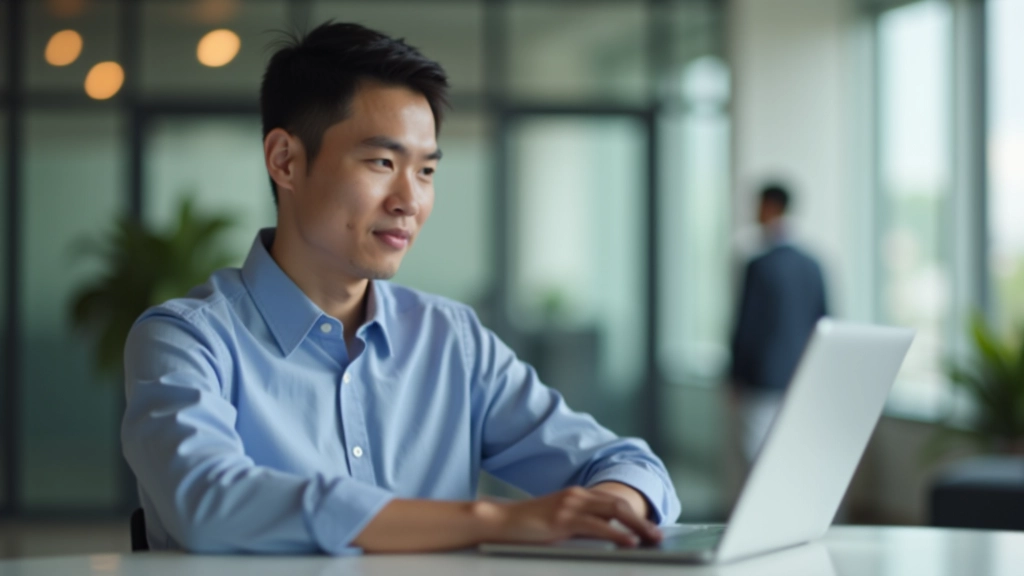 Malaysian employee accessing EPF Account 2 funds online through EPF member portal, showing withdrawal options on laptop screen